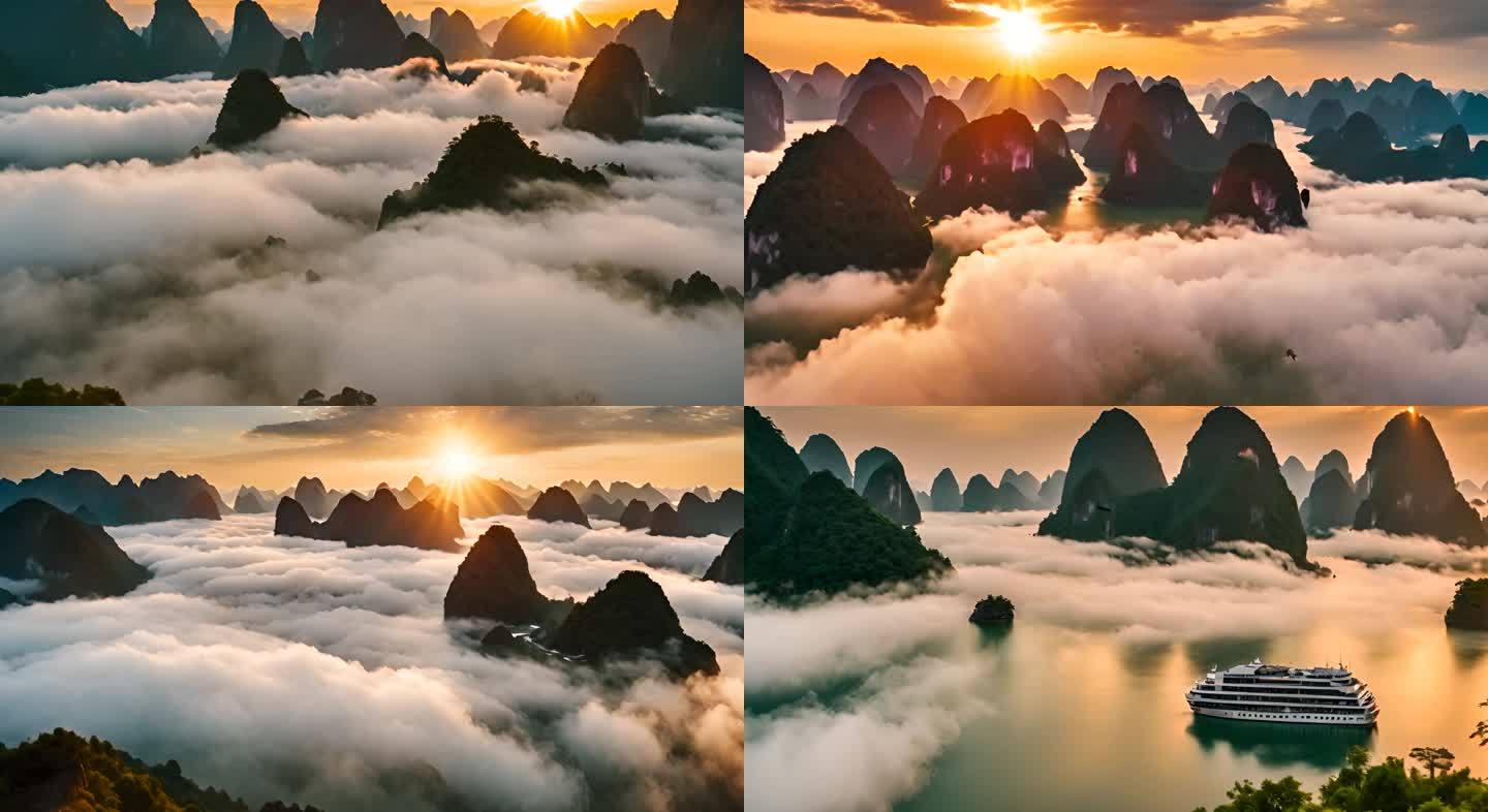 桂林山水云海