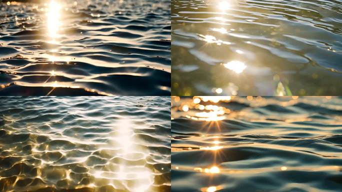 阳光下波光粼粼的水面