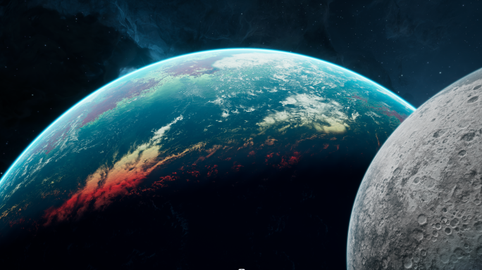 地球8K科技地球太空地球背景