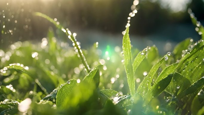 雨露水滴植物