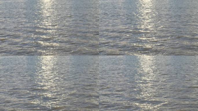 阳光水面海面阳光波光粼粼湖面俯拍特写波纹