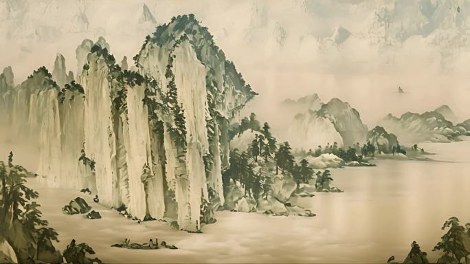 水墨赤壁：传统中国画风格的赤壁山水动画