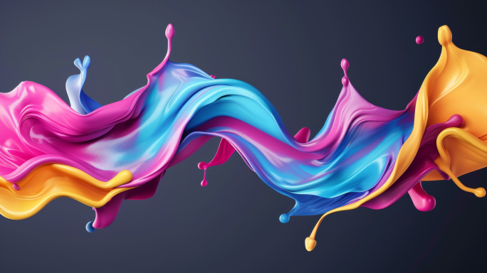 创意色彩碰撞艺术，水墨颜料抽象动画【2】