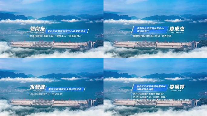 蓝色简洁 人名字幕条 职务 荣誉