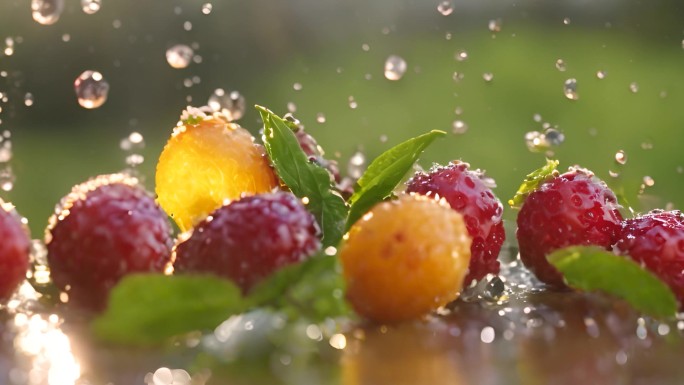 柠檬 水果瓜果 果实 丰收 水滴