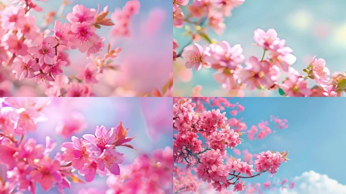 桃花如云繁盛绽放恣意绽放在春风中如梦2