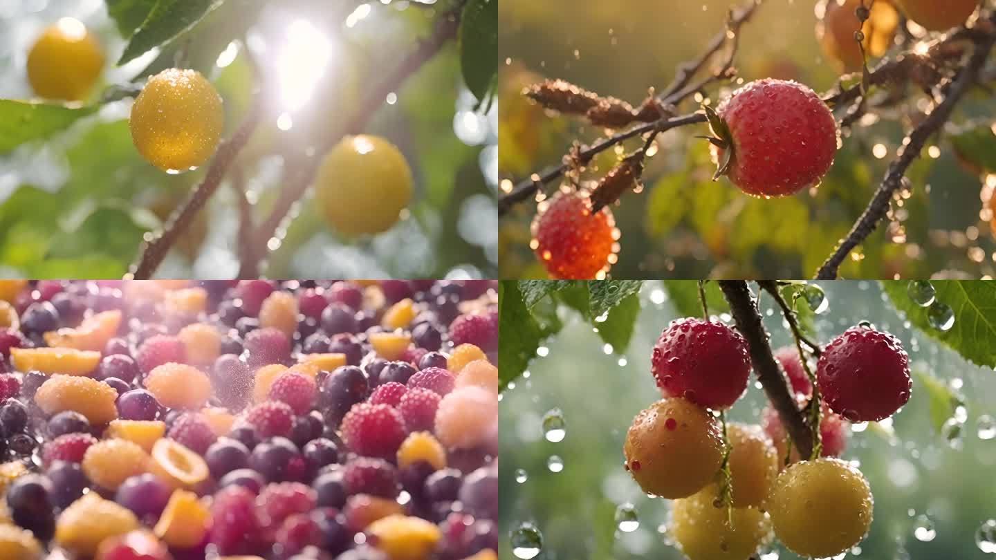 水果 瓜果成熟丰收 水滴