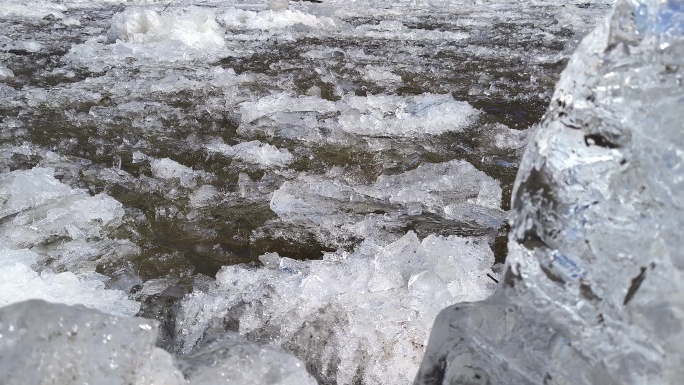 中俄界江黑龙江上游进入流冰期即将全面开江