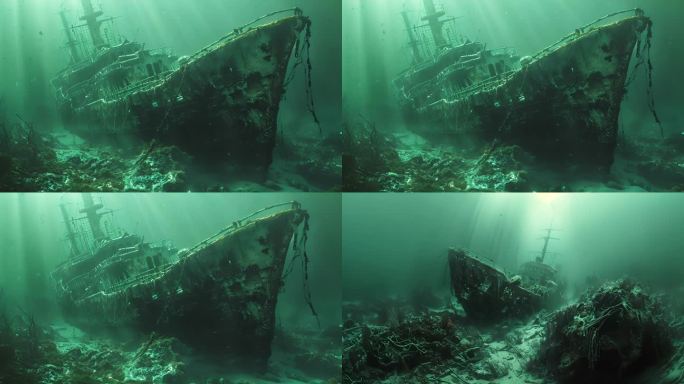 海底 船残骸