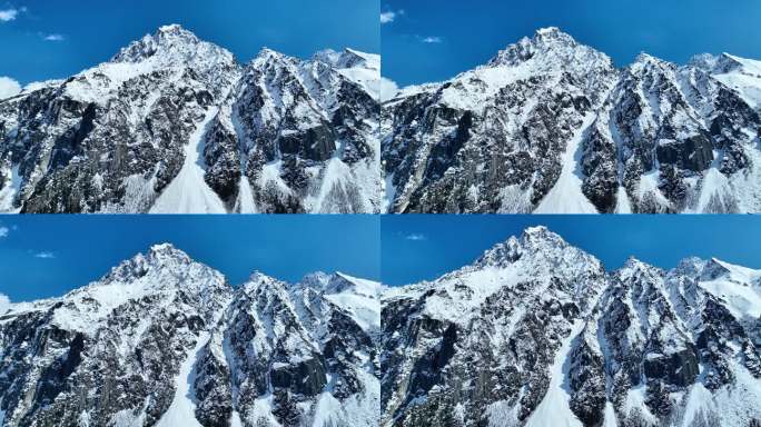 航拍318国道西藏雪山