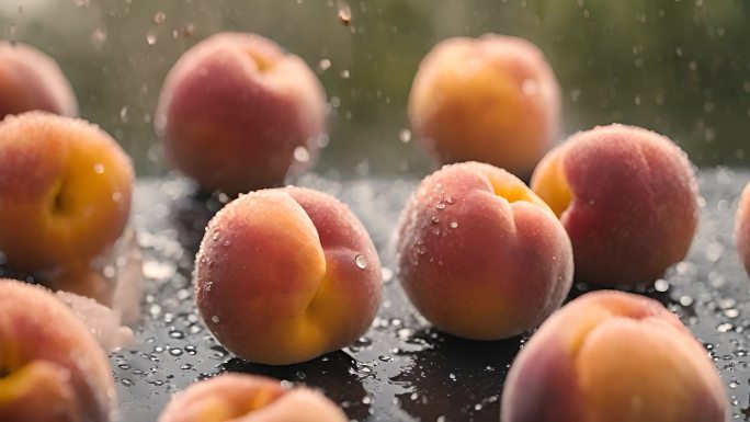 阳光雨水中的瓜果水果