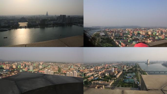 朝鲜平壤360度全景俯瞰