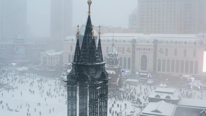 哈尔滨圣索菲亚教堂雪景