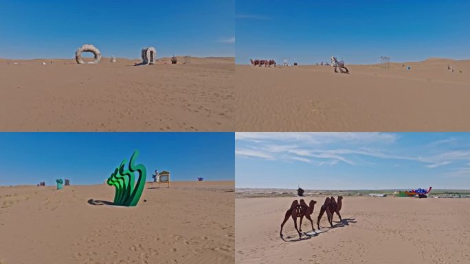 民勤沙漠国际雕塑公园航拍