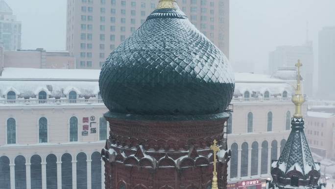 哈尔滨圣索菲亚教堂雪景