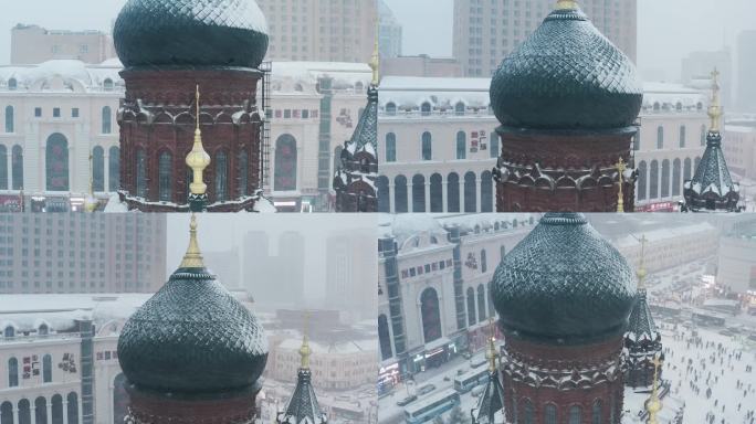 哈尔滨圣索菲亚教堂雪景