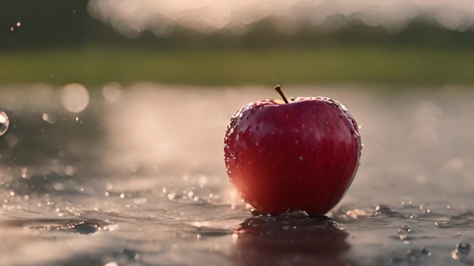 阳光雨水下的瓜果水果