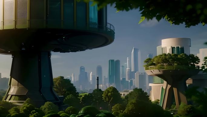 未来科幻 环保生态科技城市