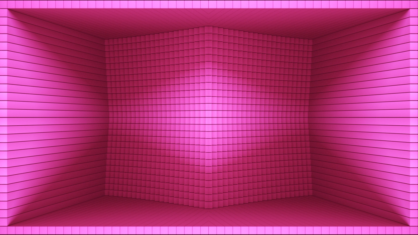 【裸眼3D】浪漫立体几何方块粉色色彩空间