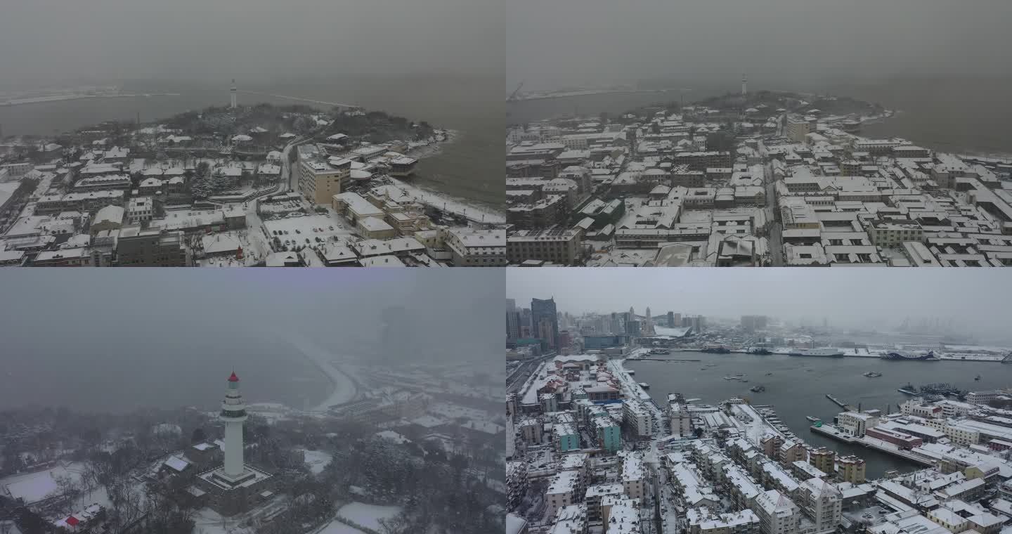 烟台海边的雪