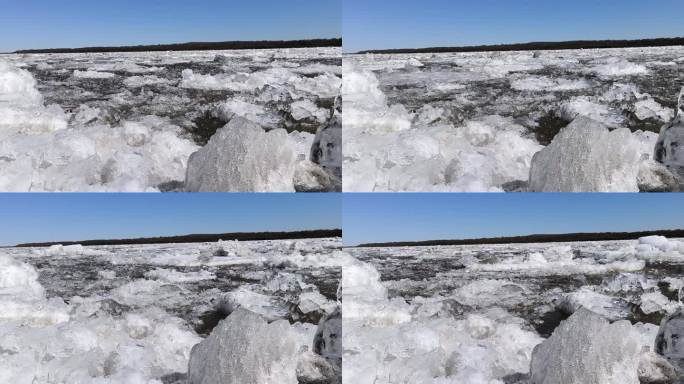 中俄界江黑龙江上游进入流冰期即将全面开江
