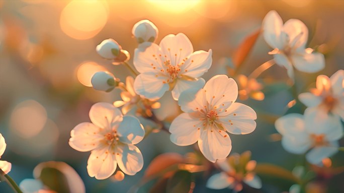 樱花桃花茉莉花花海春天来了立春春分ai素