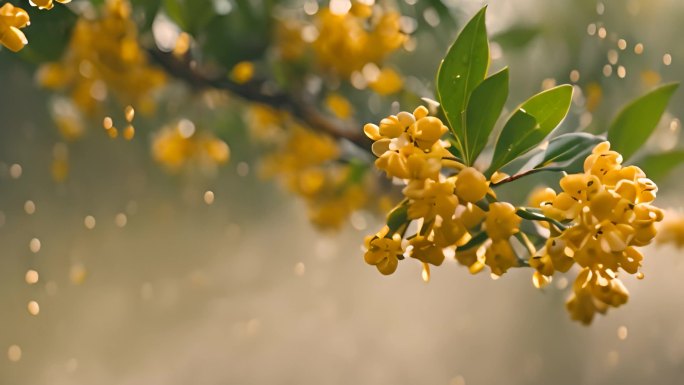 细雨 花开