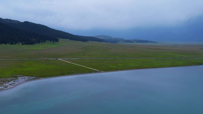 新疆赛里木湖航拍 自然风光 大气片头