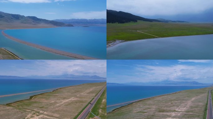 新疆赛里木湖航拍 自然风光 大气片头