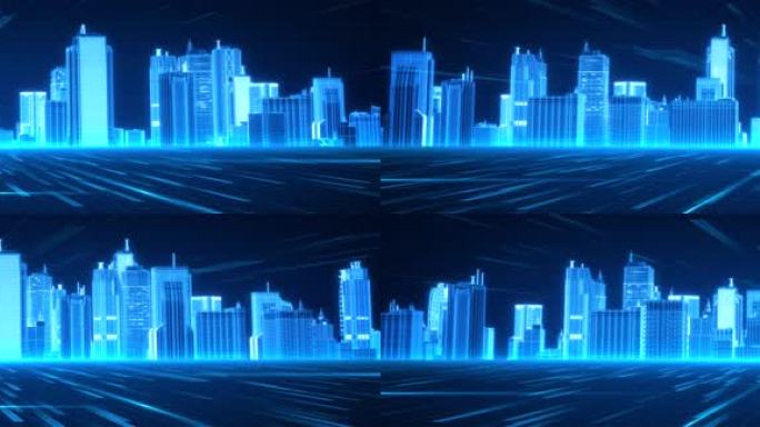 8k科技城市发布会年会kv大屏背景