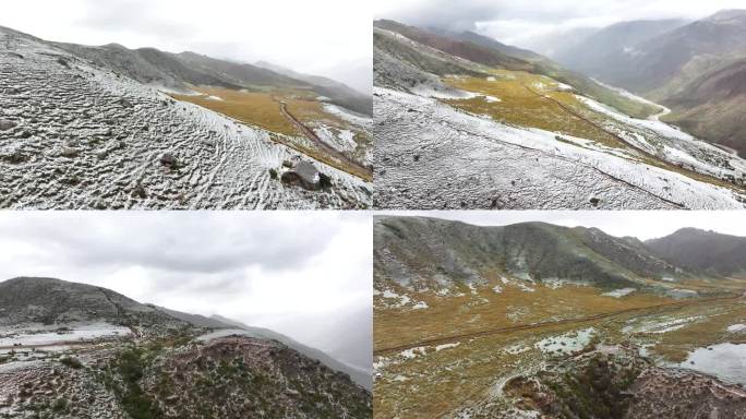 新疆张掖丹霞大峡谷草原天山雪山山脊合集4