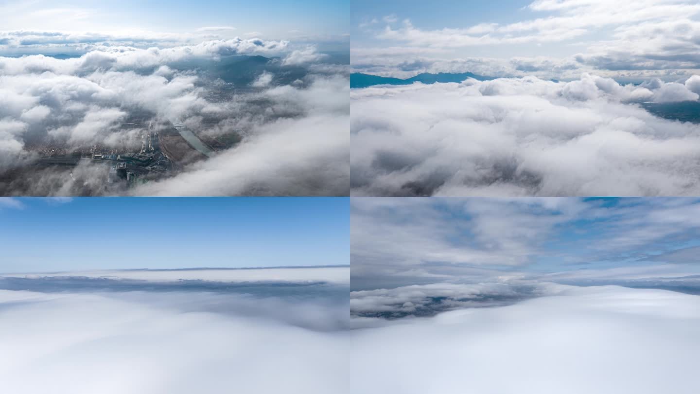 航拍延时-青岛崂山平流雾