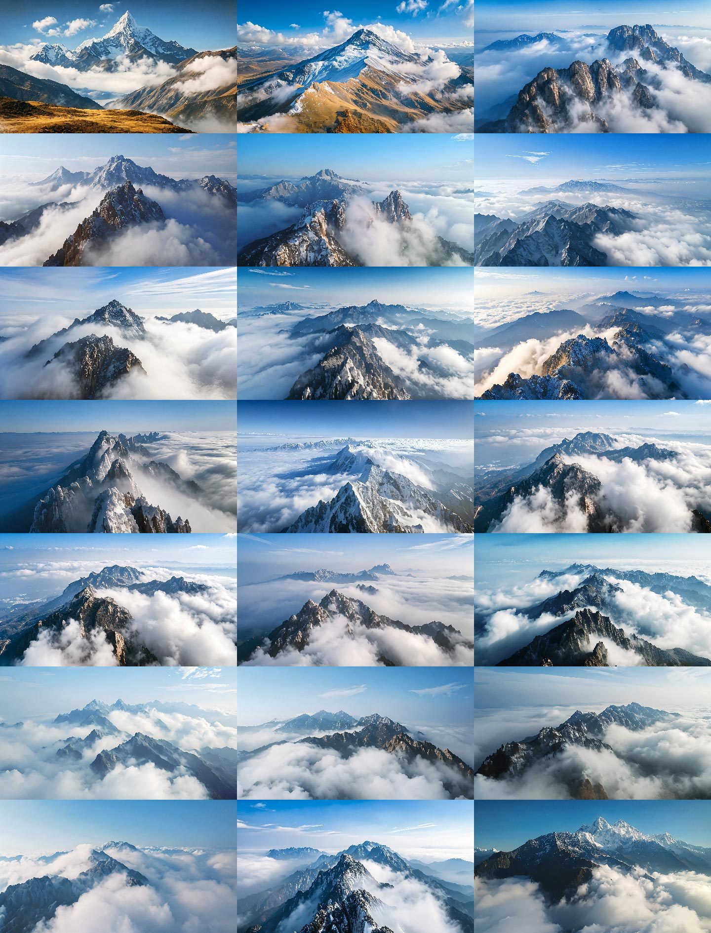 山脉 云海 大山 高山 山峰 大气