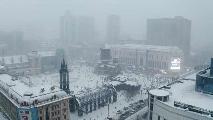 哈尔滨圣索菲亚教堂雪景