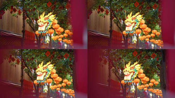 过年春节喜庆氛围4K素材