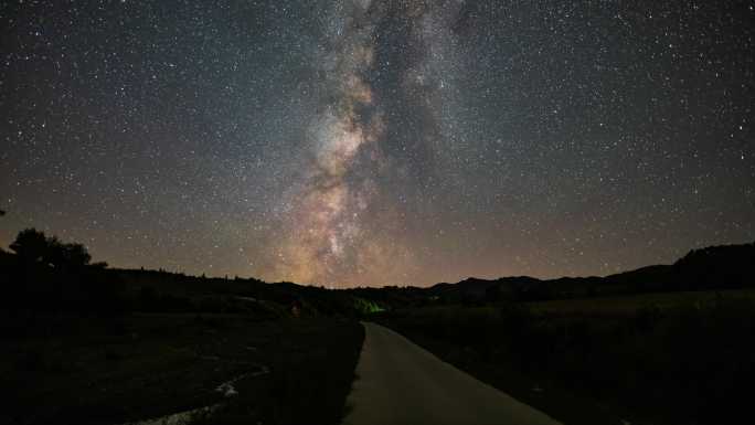 星空银河升起