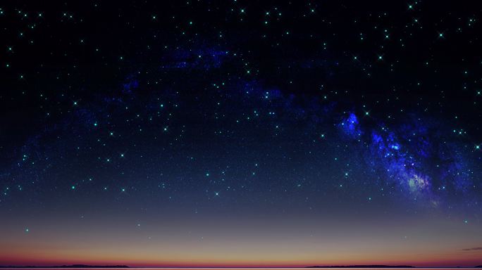 星空 粒子 蓝色 夜景