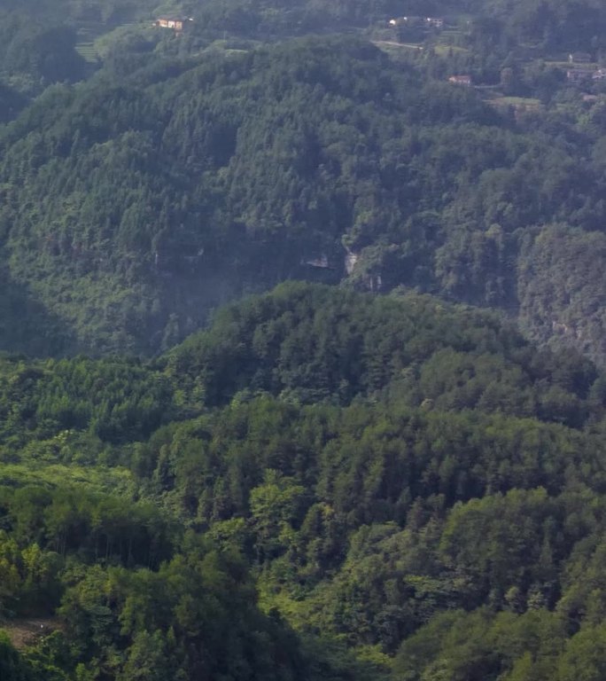 高清竖屏延时航拍湖南通道万佛山风景