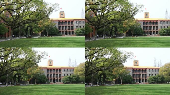 春天苏州大学美丽民国建筑风光