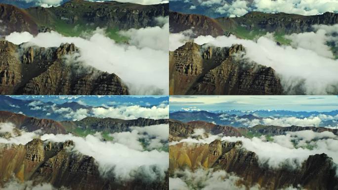 直升机航拍新疆伊利赛里木湖雪山