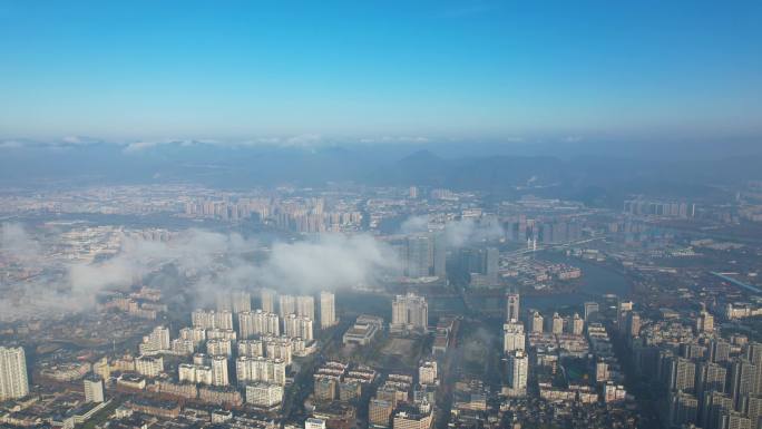 云下黄岩区城市航拍