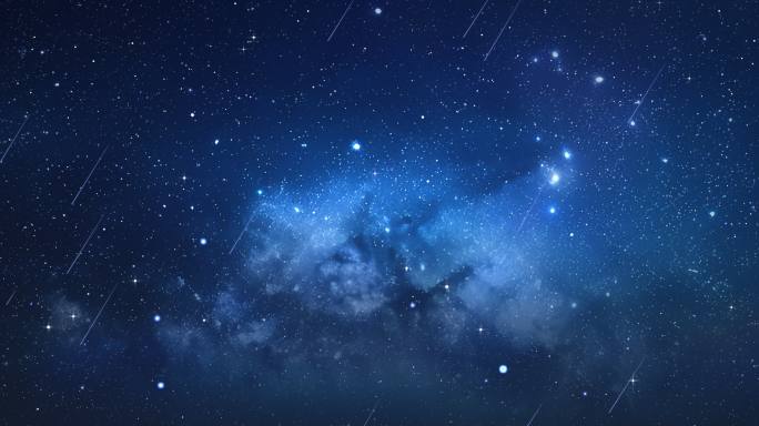 美丽银河粒子星空流星背景