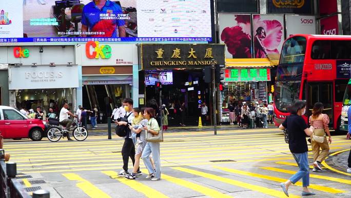 香港尖沙咀重庆大厦街景