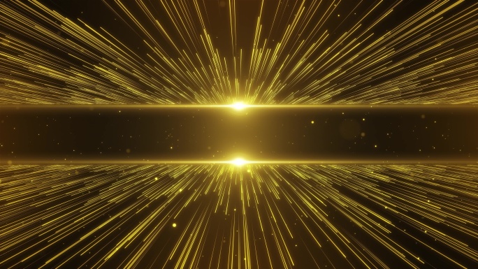金色粒子线条舞台特效背景循环