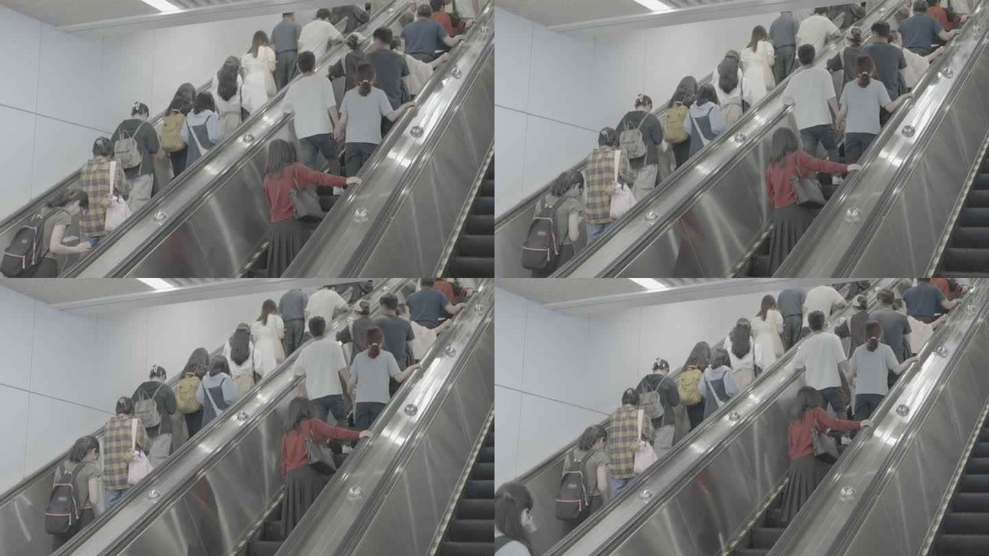 地铁自动扶梯旅客