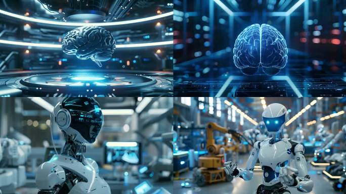 人工智能AI机器人未来科技大数据脑机接口