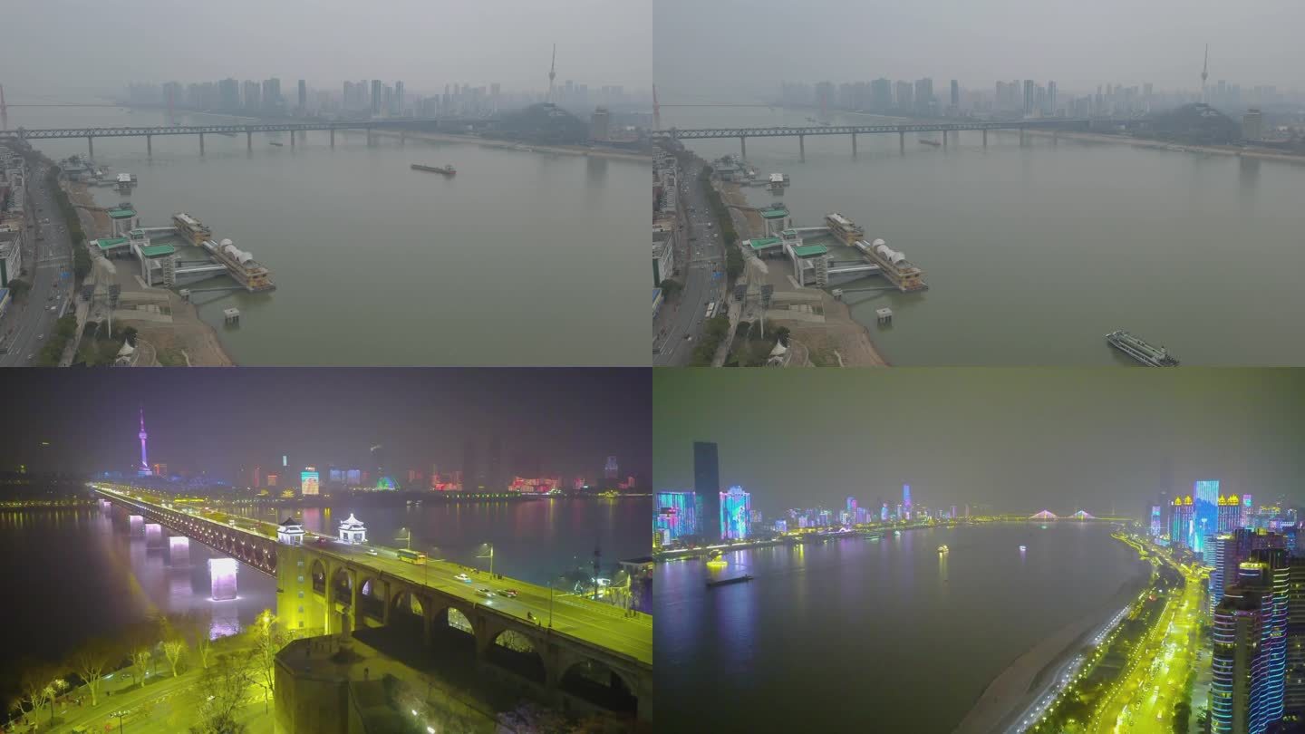 武汉江景，延时摄影视频