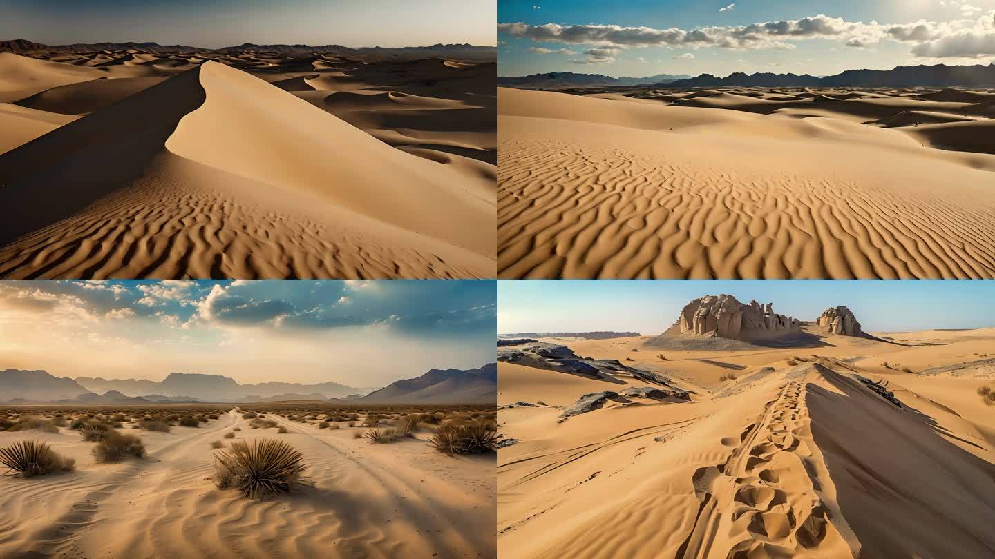 沙漠景观 一带一路 丝绸之路