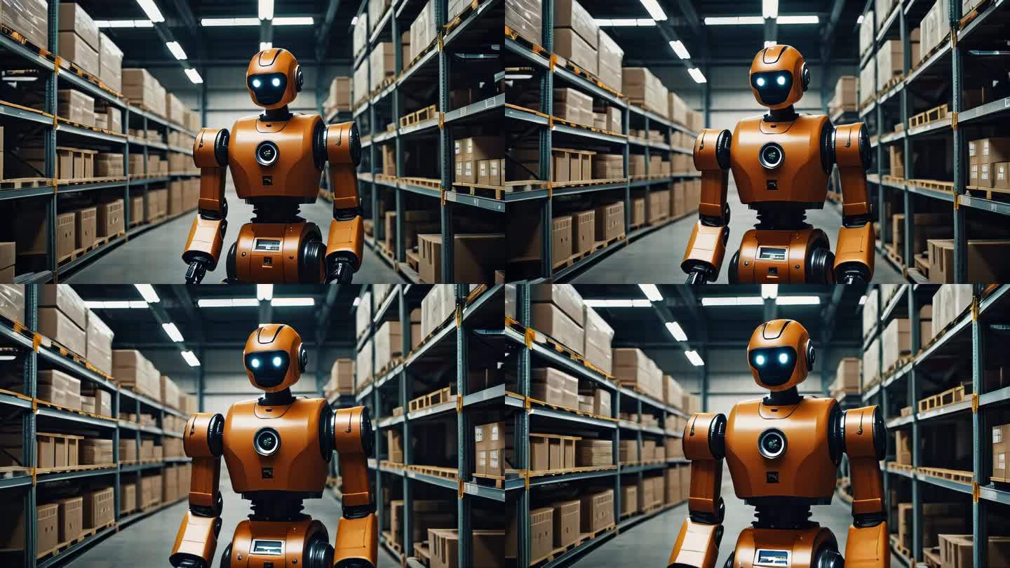未来机器人AI智能物流仓库场景