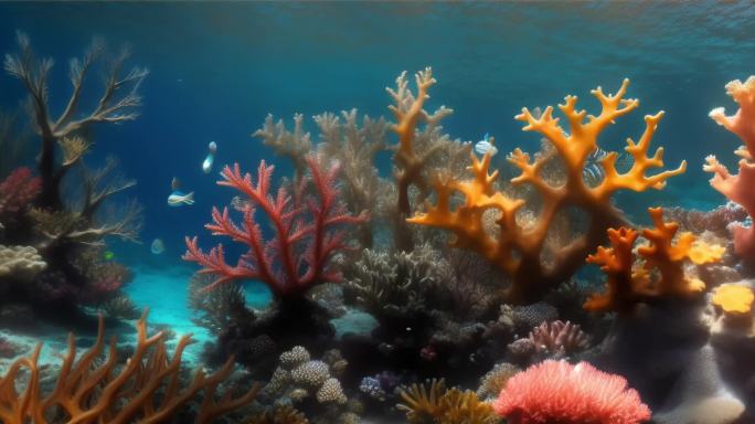 海底世界水母珊瑚